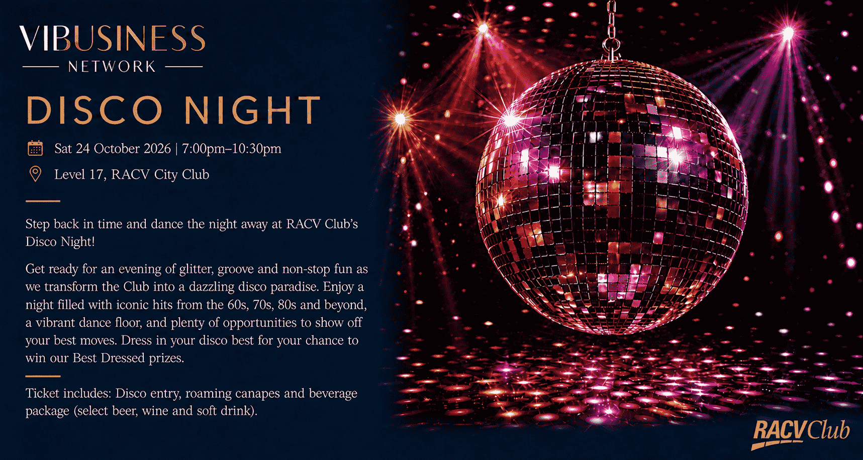 RACV City Disco Night 24th October 2026